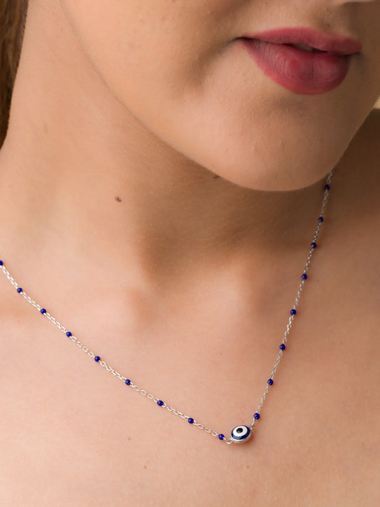 Evil Eye Pendant Chain - 925 Silver