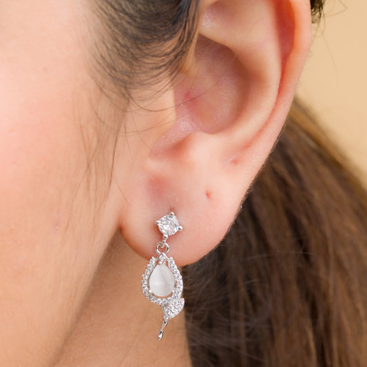 Nightingale Bird Earrings - 925 Silver