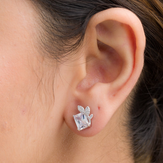 Classy Leaf Stud Earrings - 925 Silver