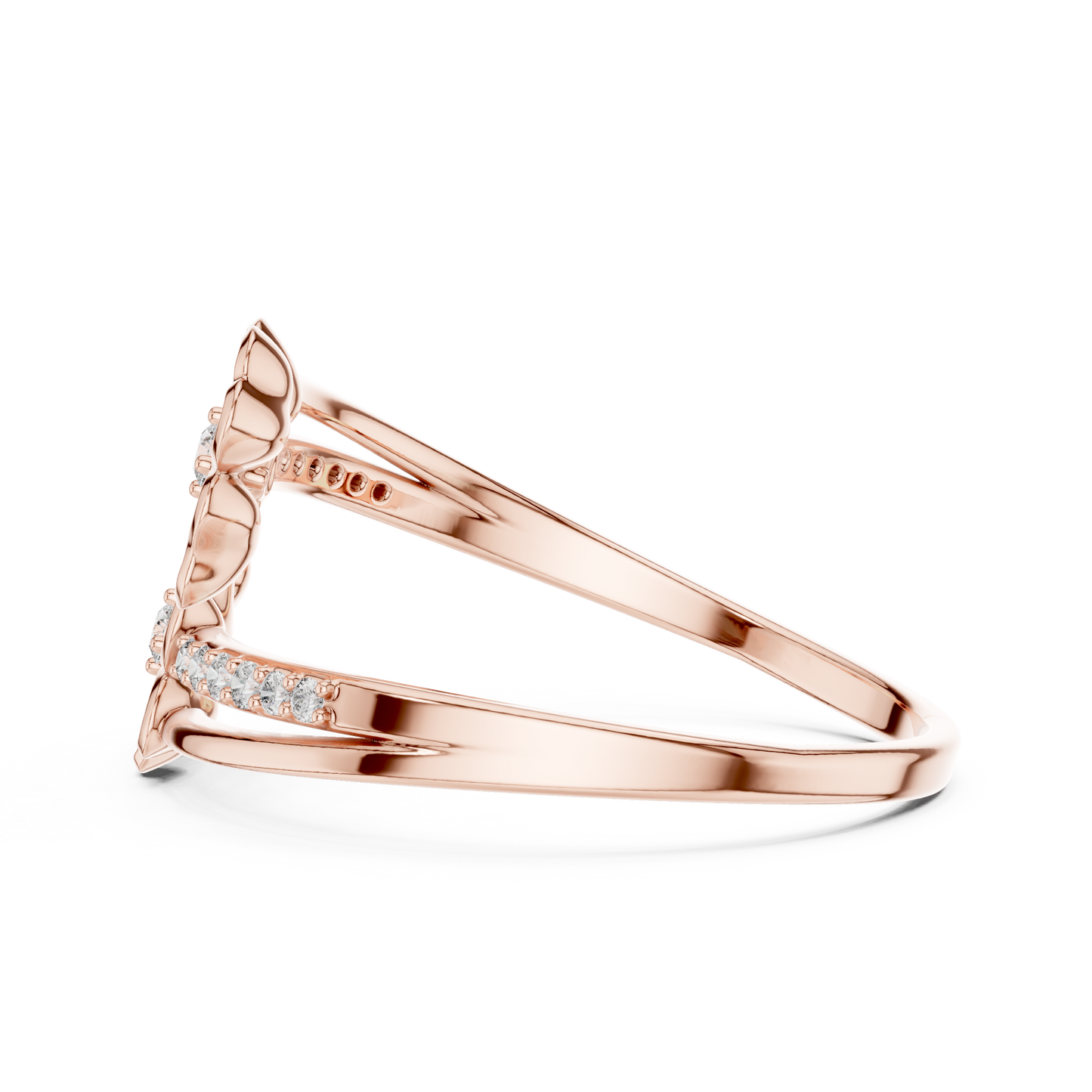Lovely Flowers Diamond Ring