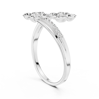 Lovely Flowers Diamond Ring