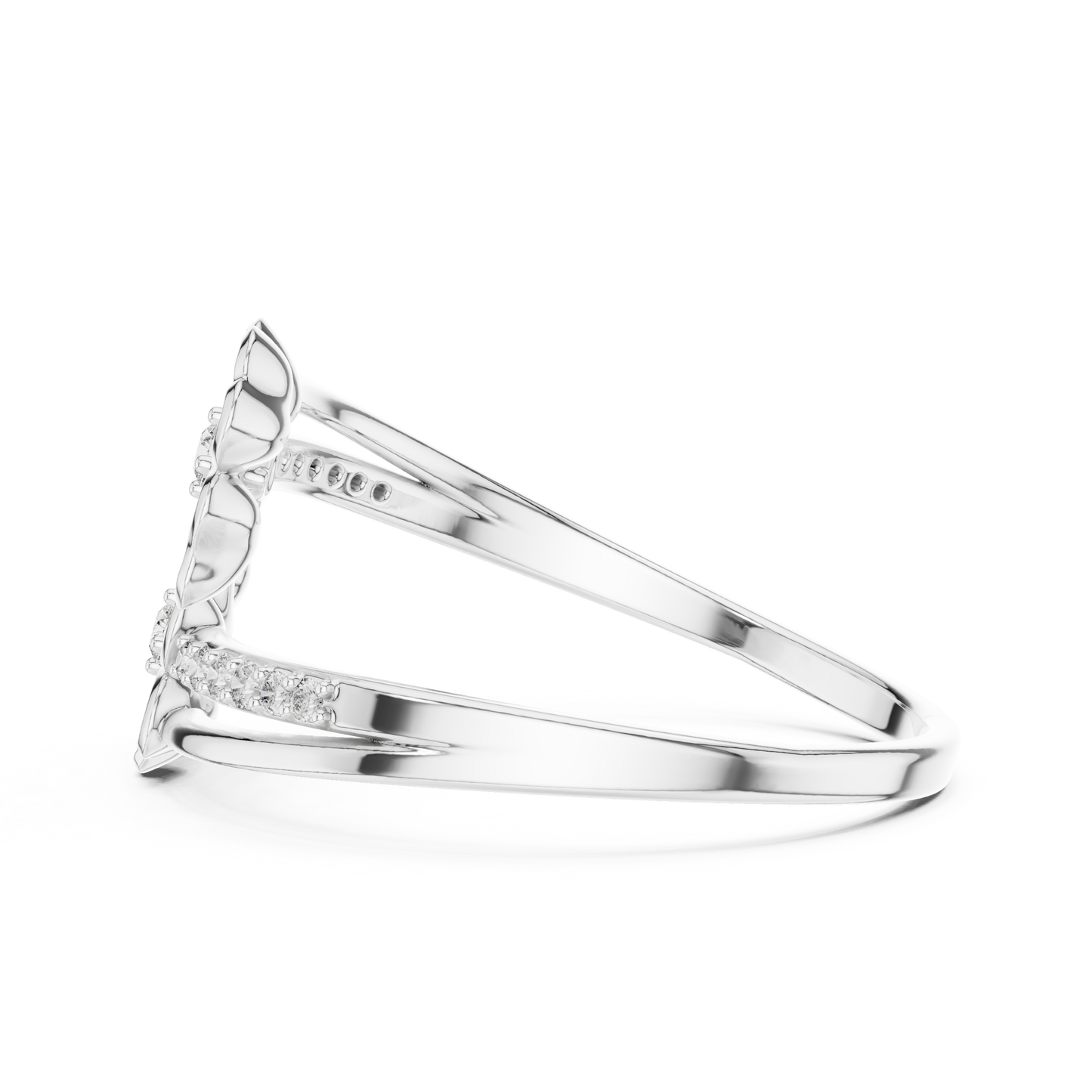 Lovely Flowers Diamond Ring