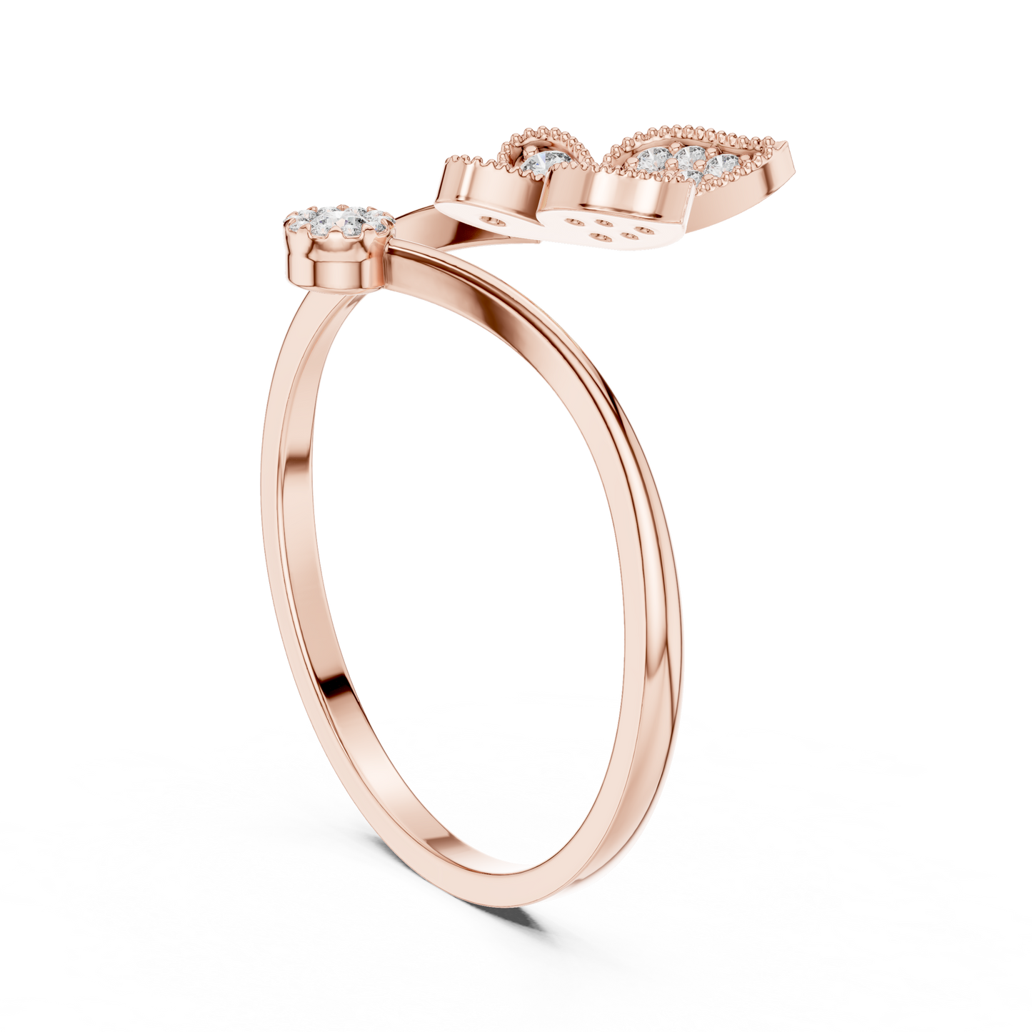 Opulent Butterfly Cocktail Diamond Ring