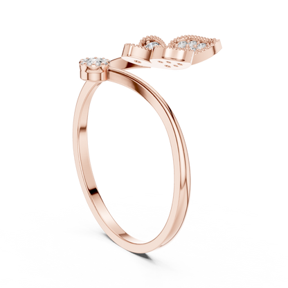 Opulent Butterfly Cocktail Diamond Ring