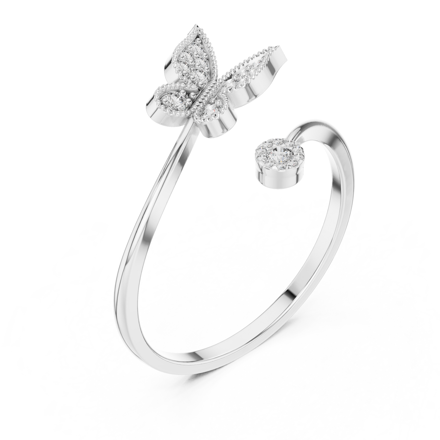 Opulent Butterfly Cocktail Diamond Ring
