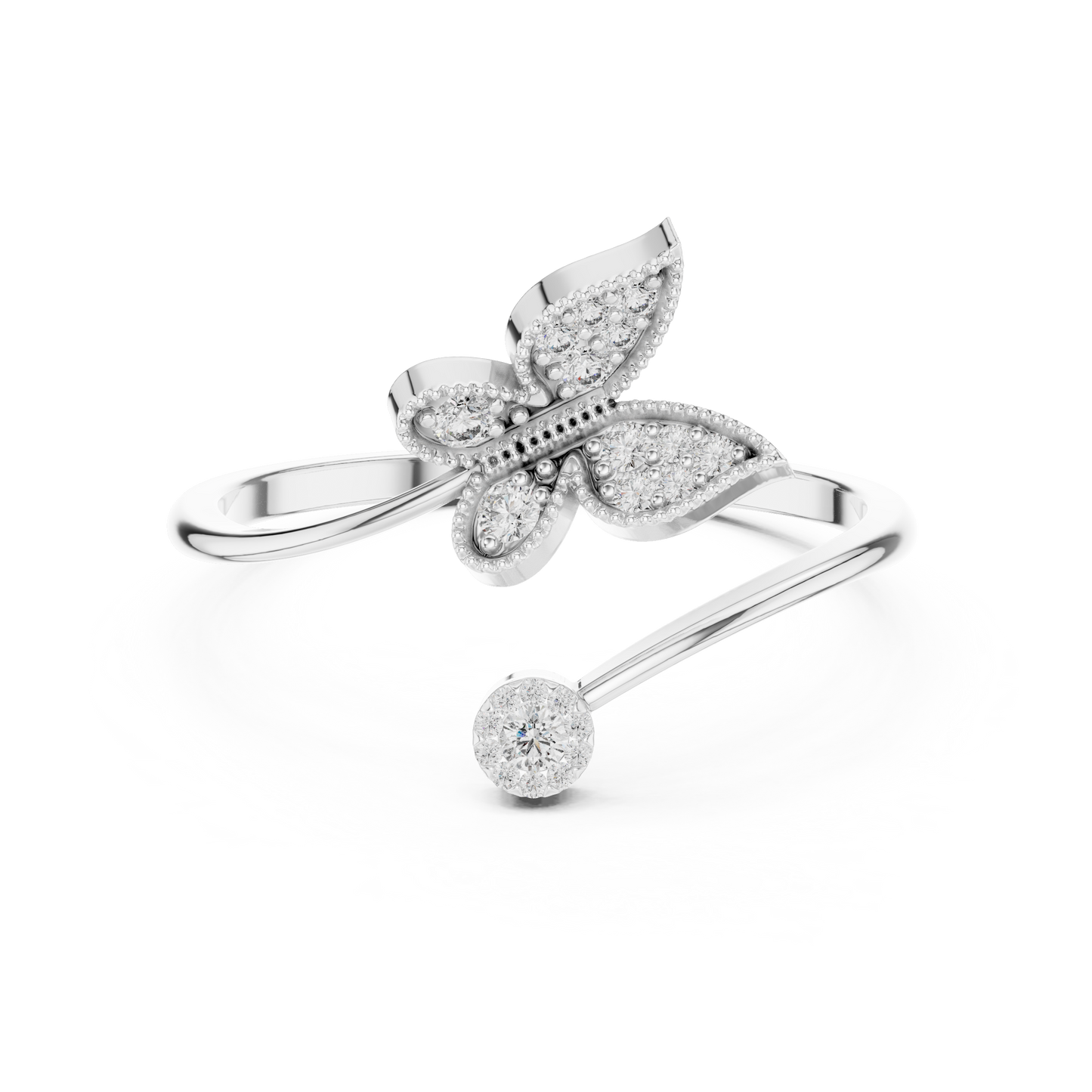 Opulent Butterfly Cocktail Diamond Ring