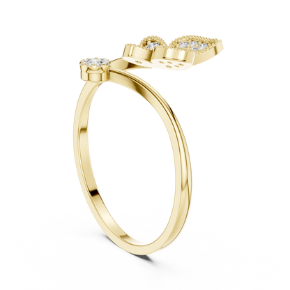 Opulent Butterfly Cocktail Diamond Ring