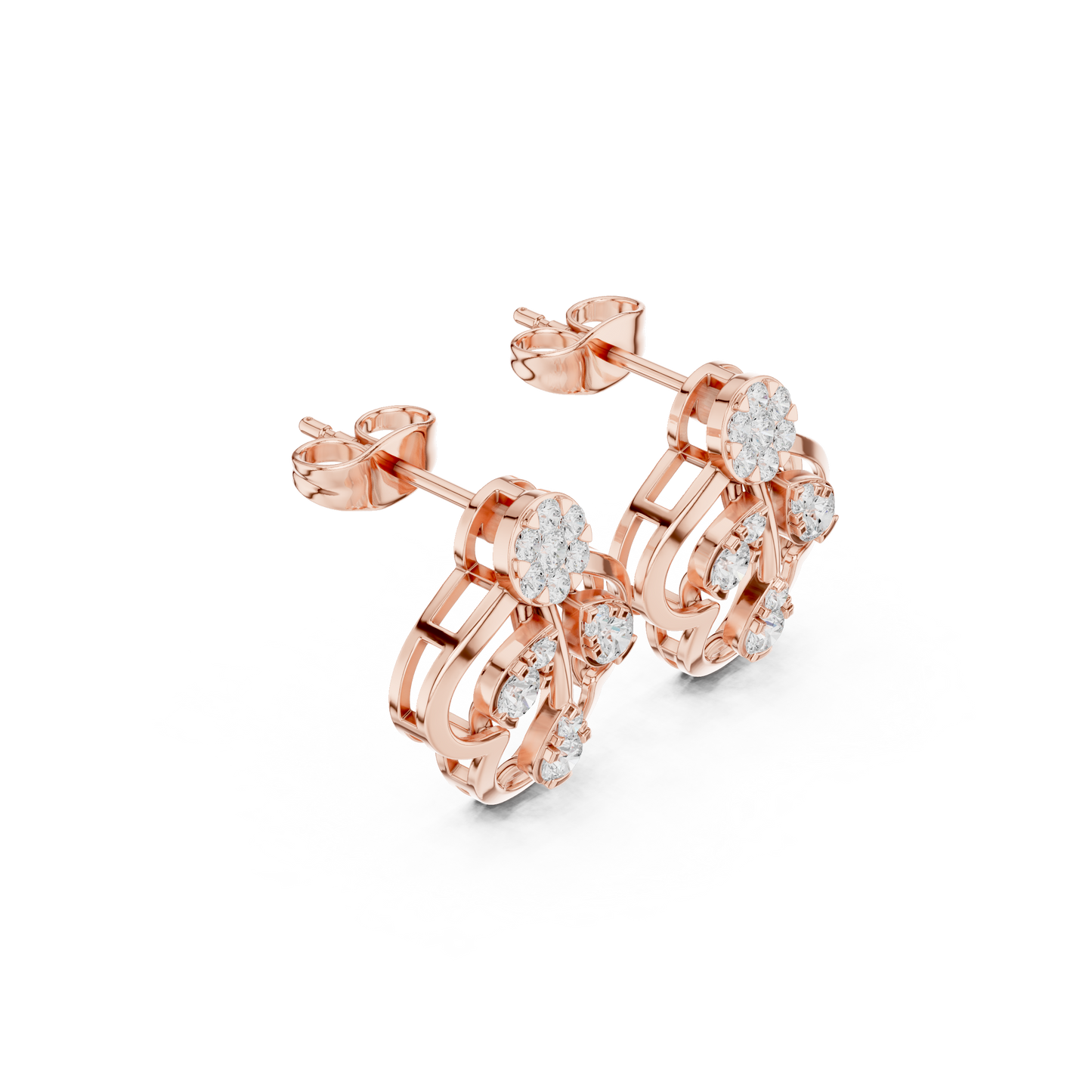 Minimalist Diamond Stud Earrings