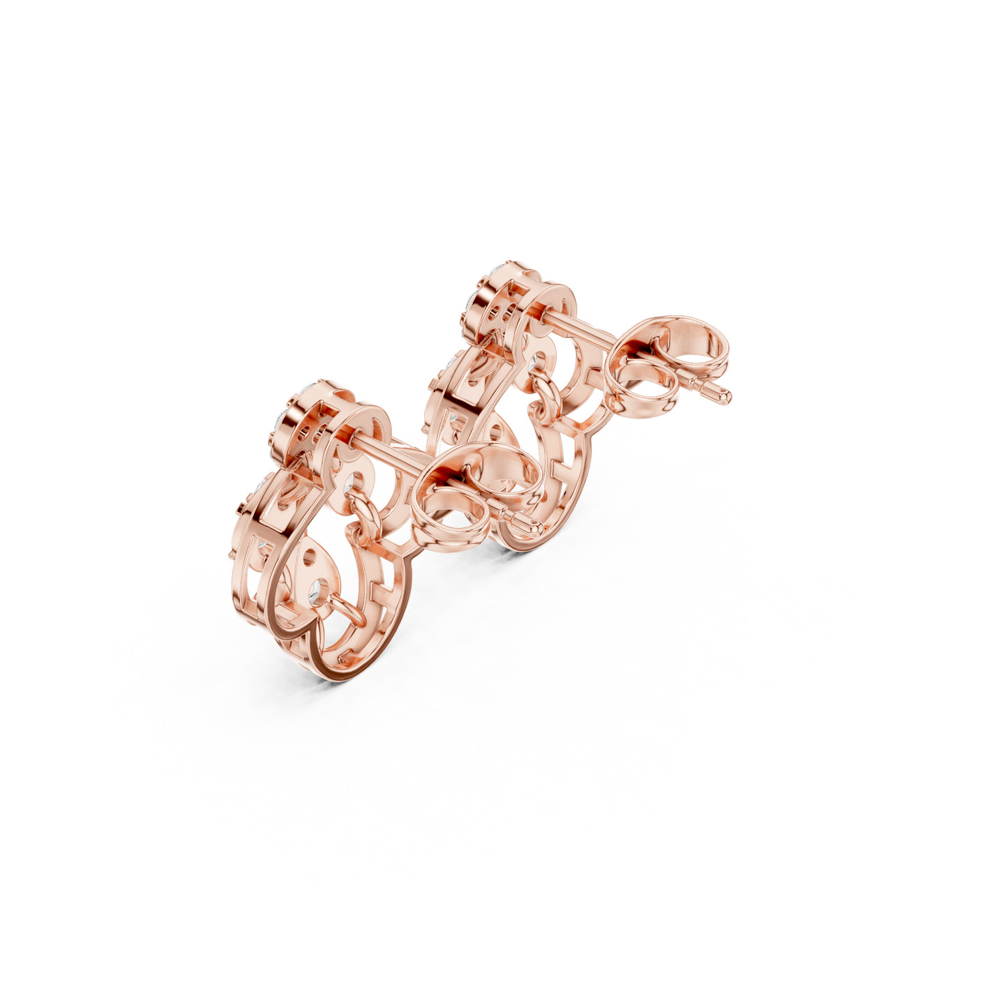 Minimalist Diamond Stud Earrings