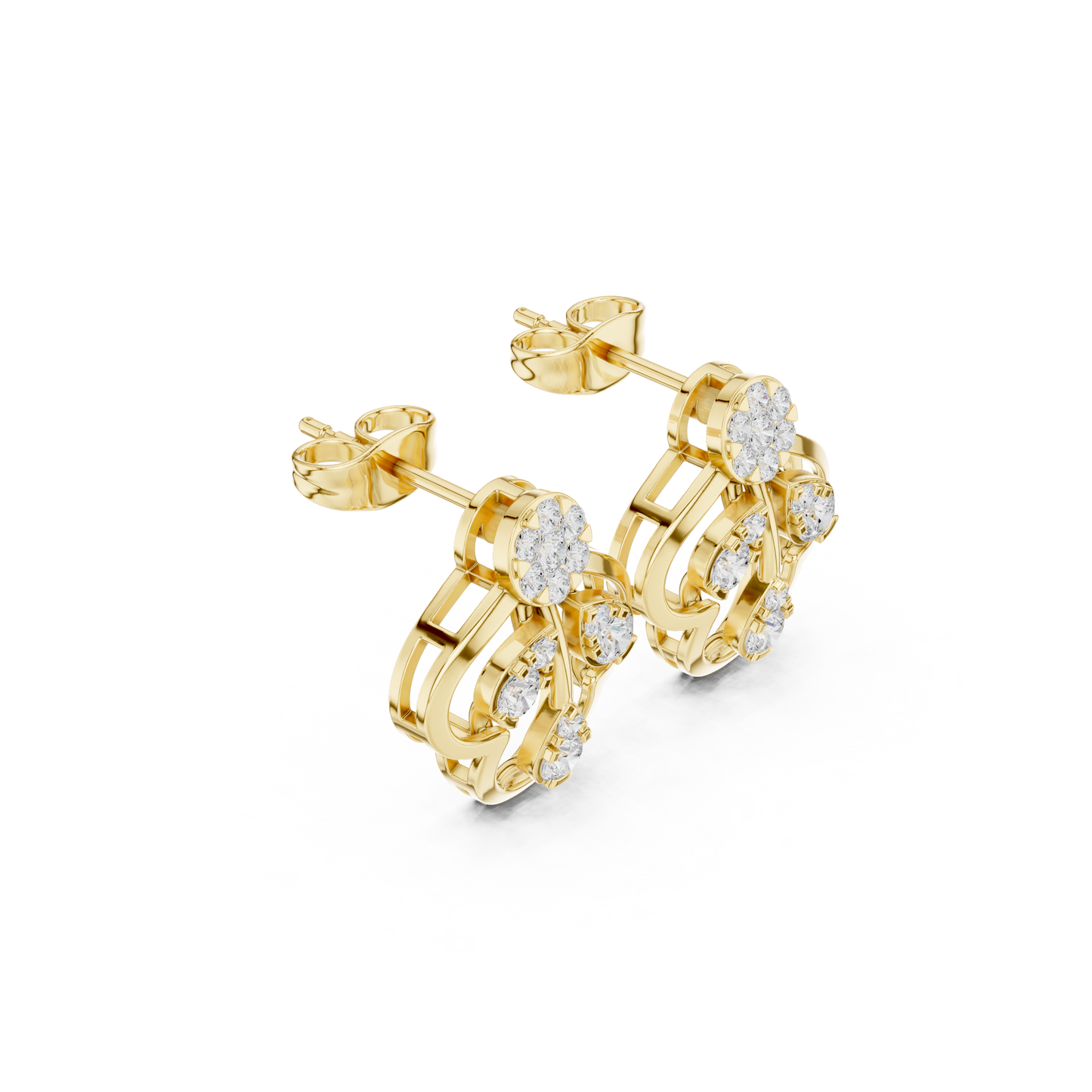 Minimalist Diamond Stud Earrings