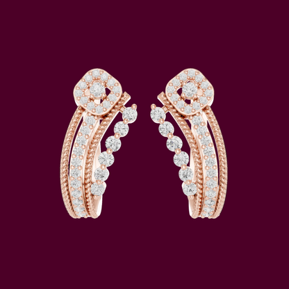 Luxe Hoop Diamond Earrings