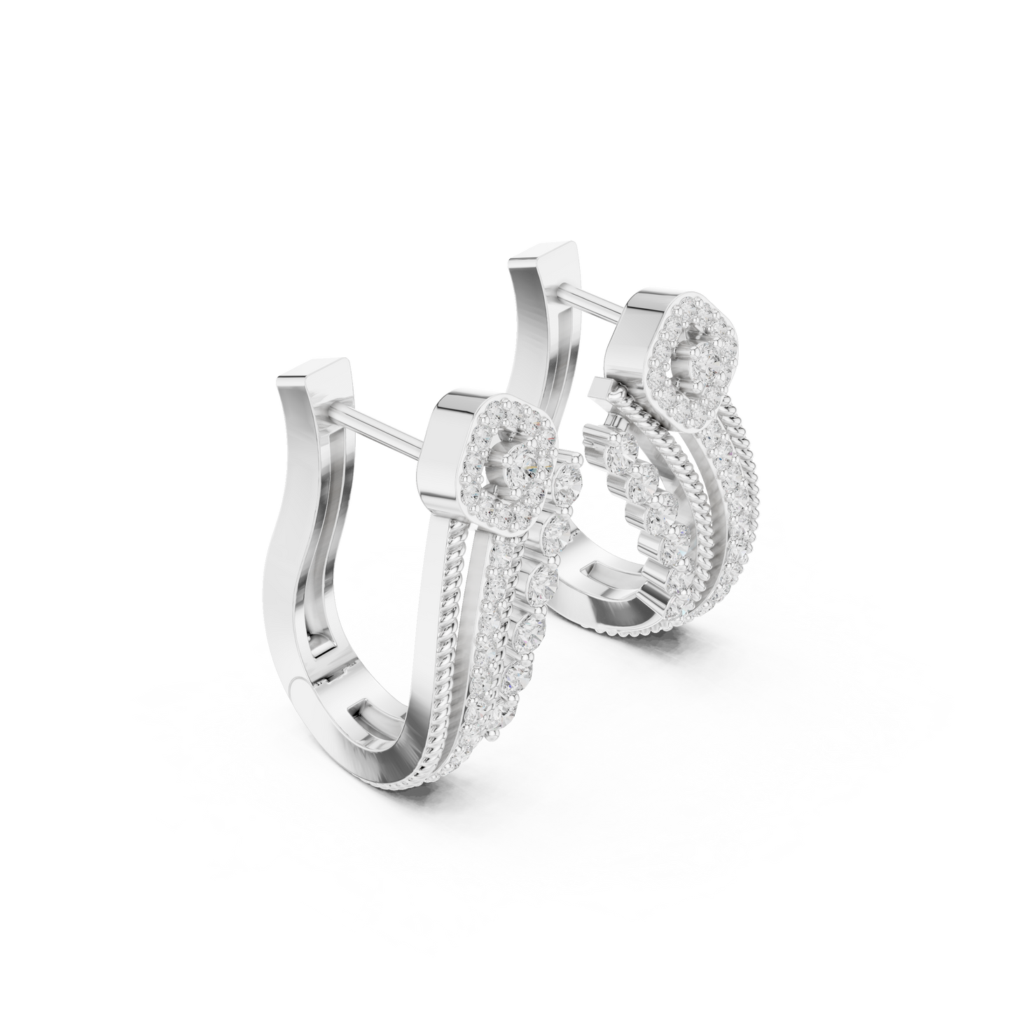 Luxe Hoop Diamond Earrings