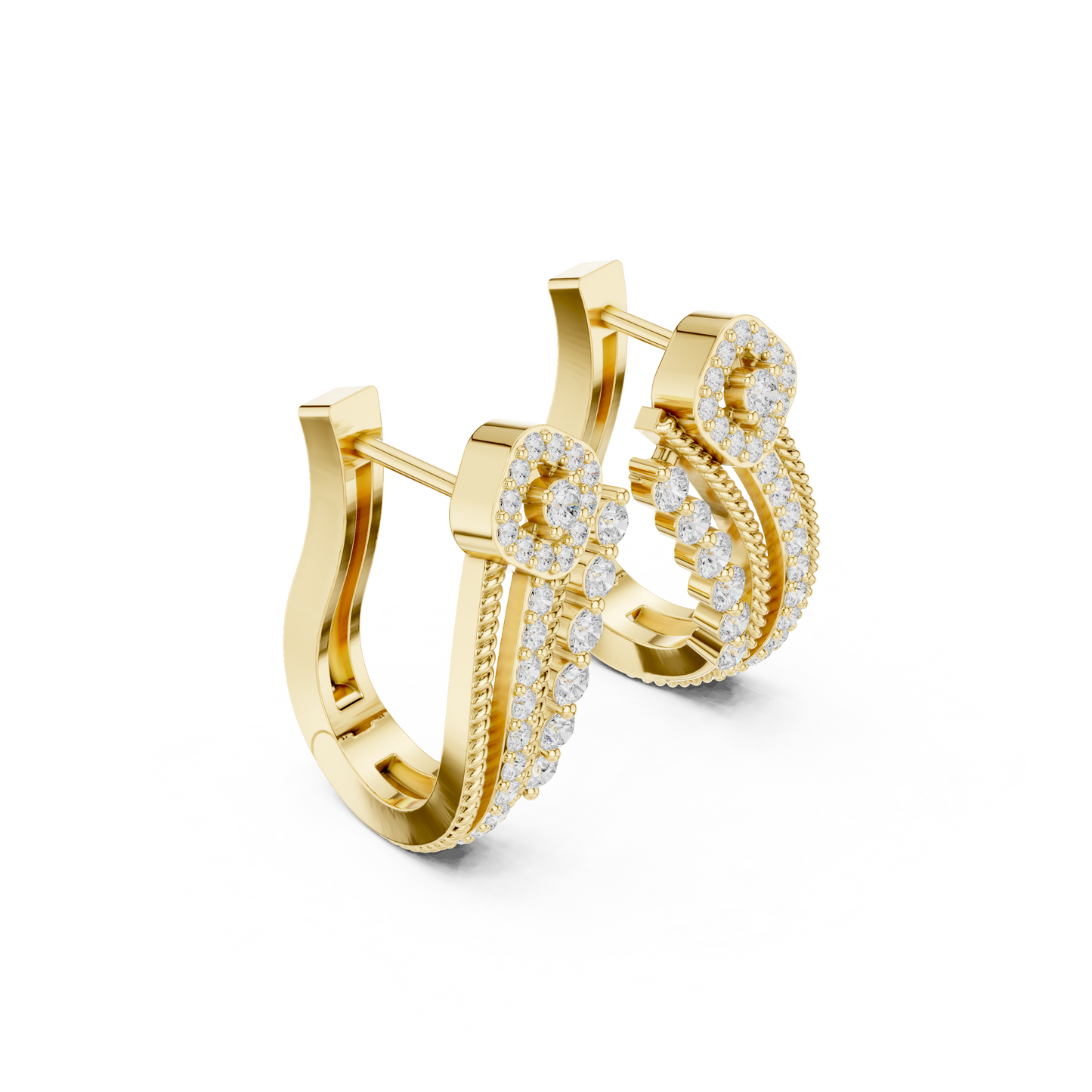 Luxe Hoop Diamond Earrings