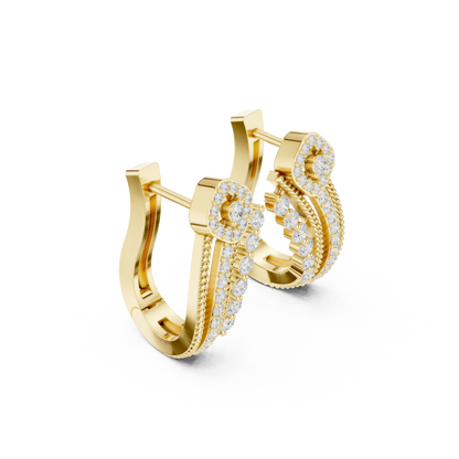 Luxe Hoop Diamond Earrings