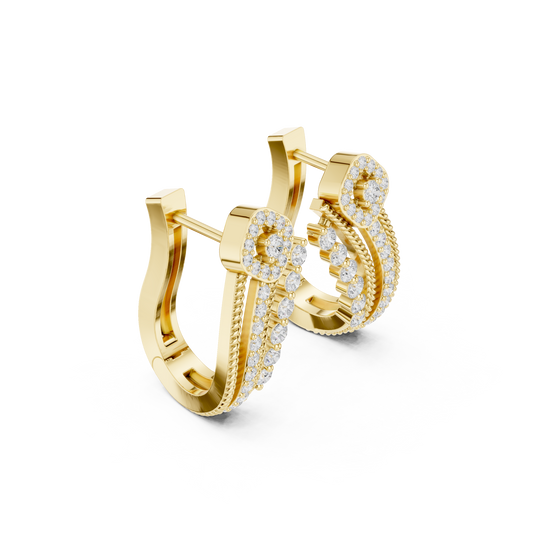 Luxe Hoop Diamond Earrings