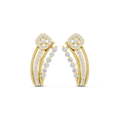 Luxe Hoop Diamond Earrings