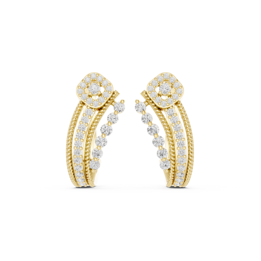 Luxe Hoop Diamond Earrings