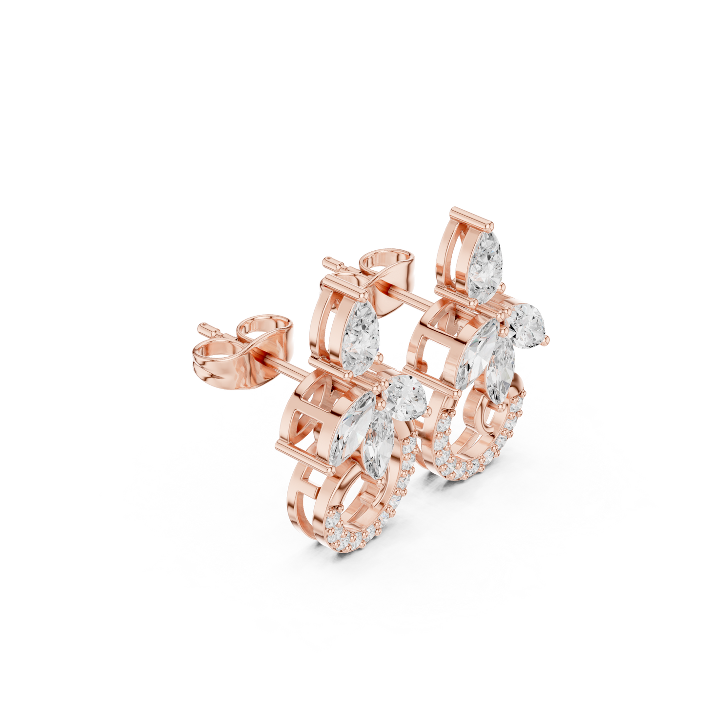 Aurora Stud Diamond Earrings