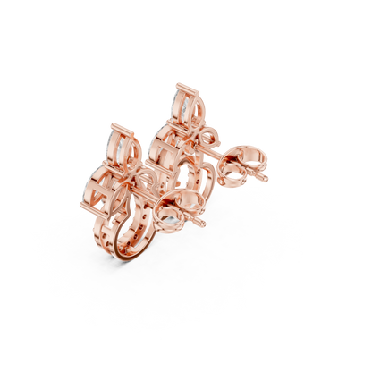 Aurora Stud Diamond Earrings