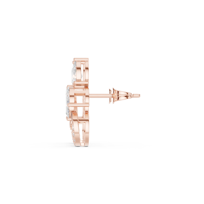 Aurora Stud Diamond Earrings