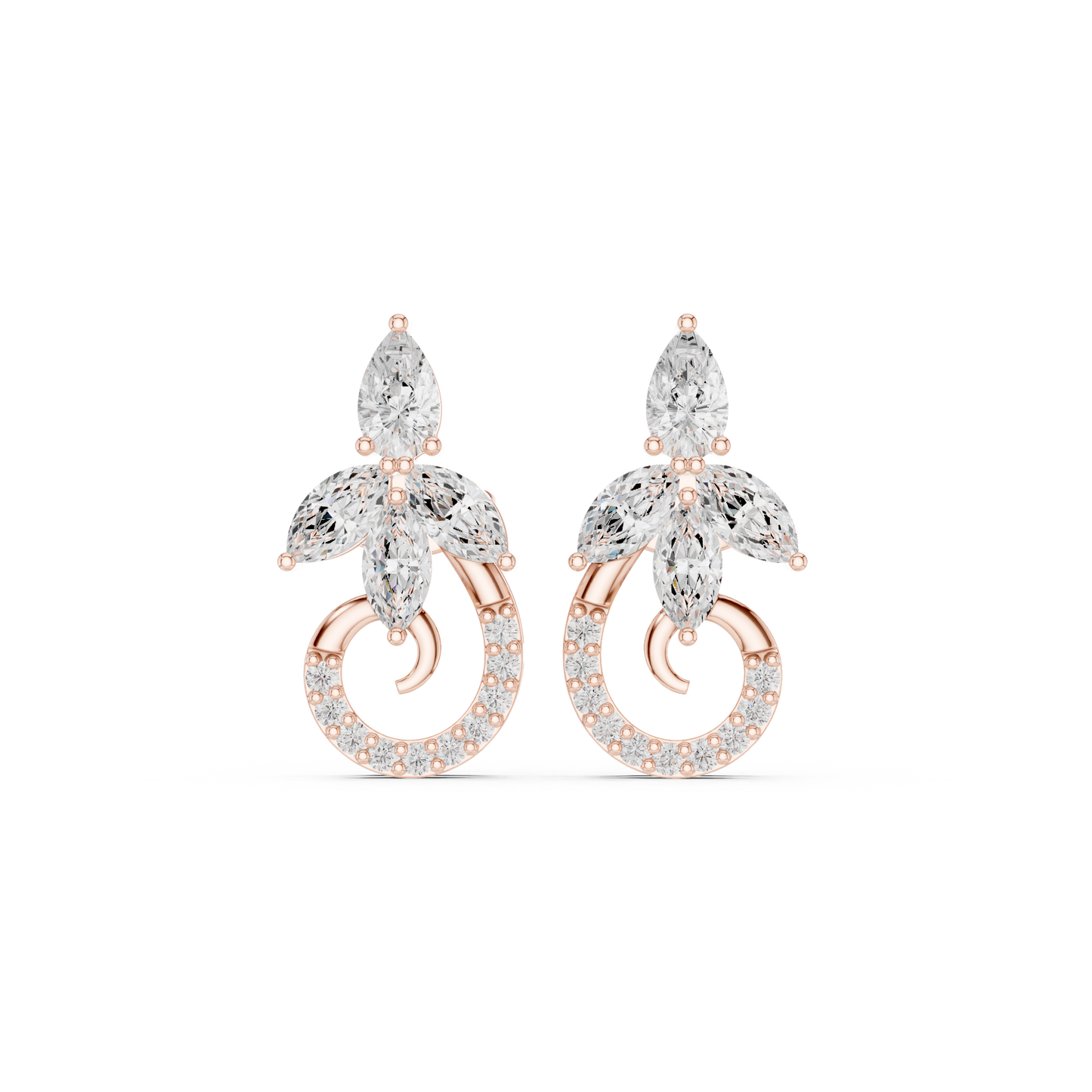 Aurora Stud Diamond Earrings