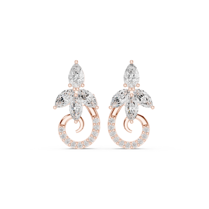 Aurora Stud Diamond Earrings