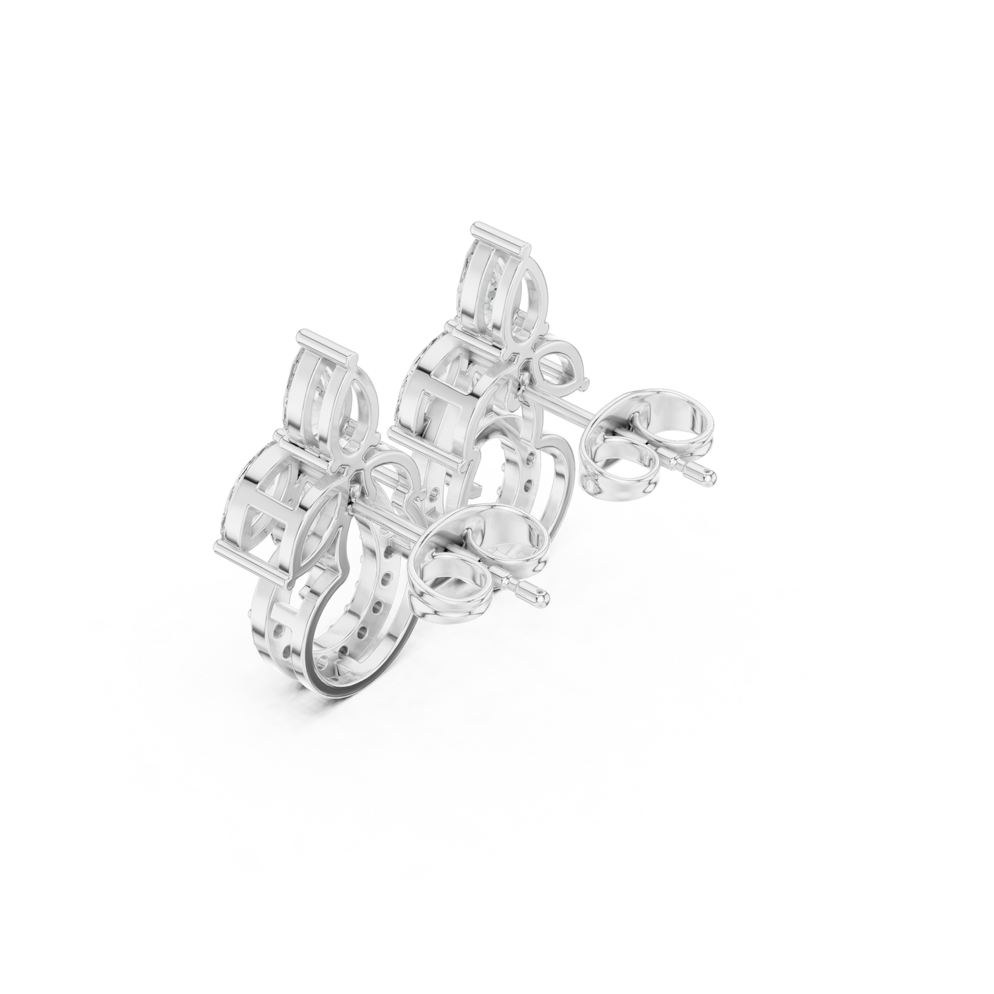 Aurora Stud Diamond Earrings