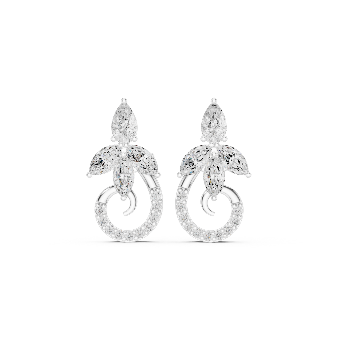 Aurora Stud Diamond Earrings