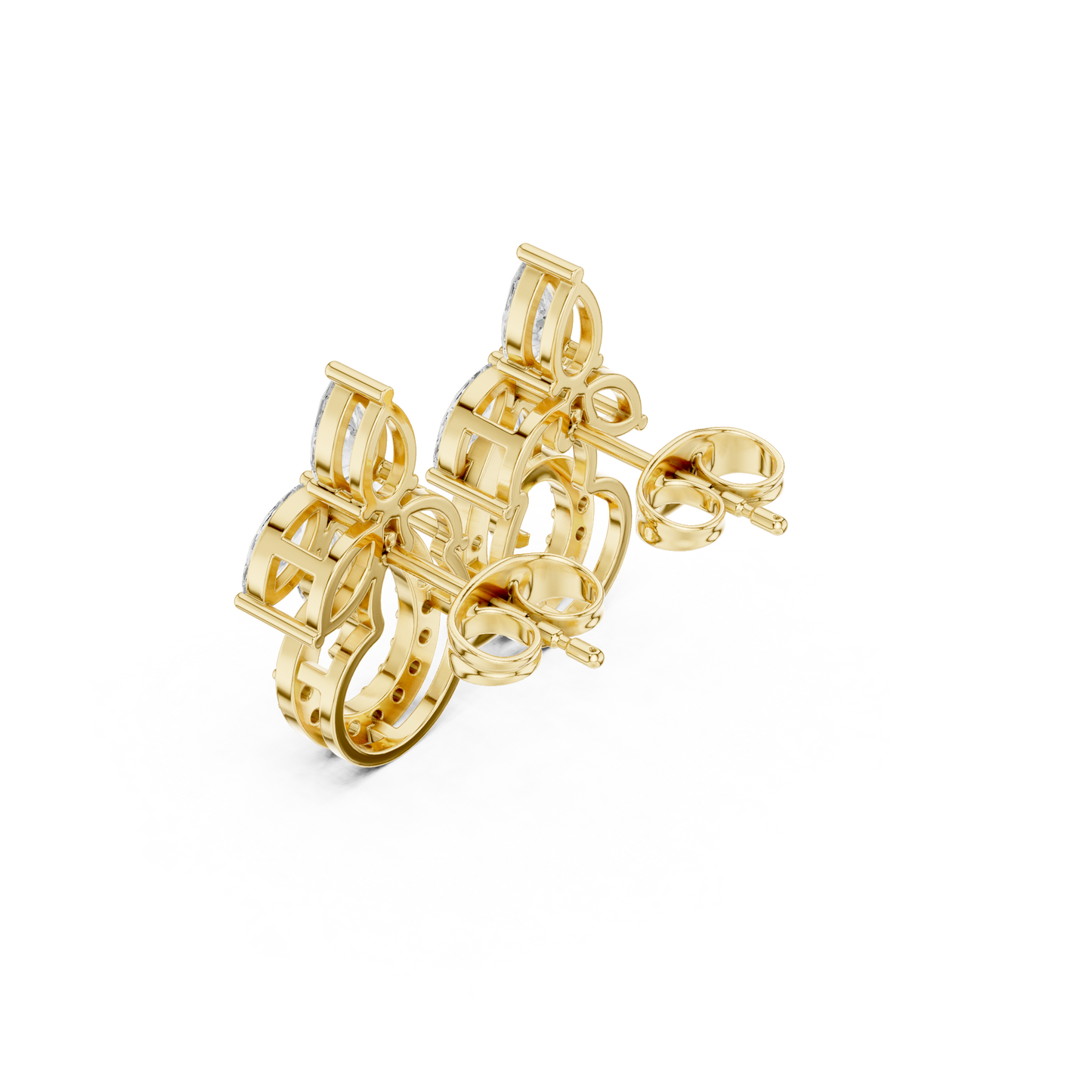 Aurora Stud Diamond Earrings