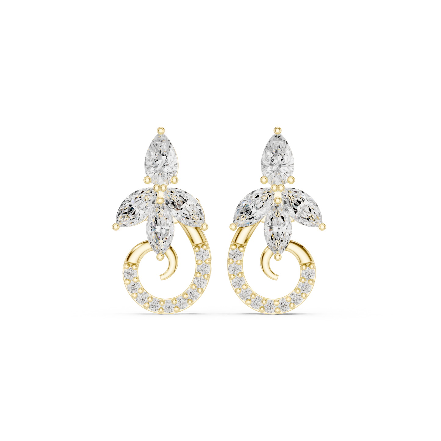 Aurora Stud Diamond Earrings