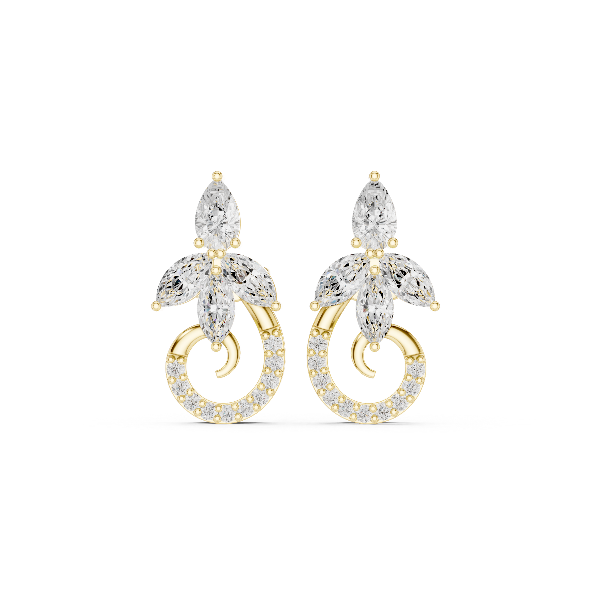 Aurora Stud Diamond Earrings