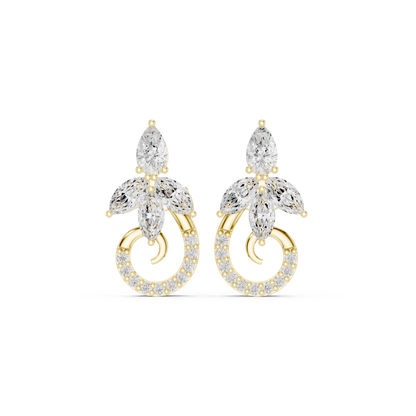 Aurora Stud Diamond Earrings