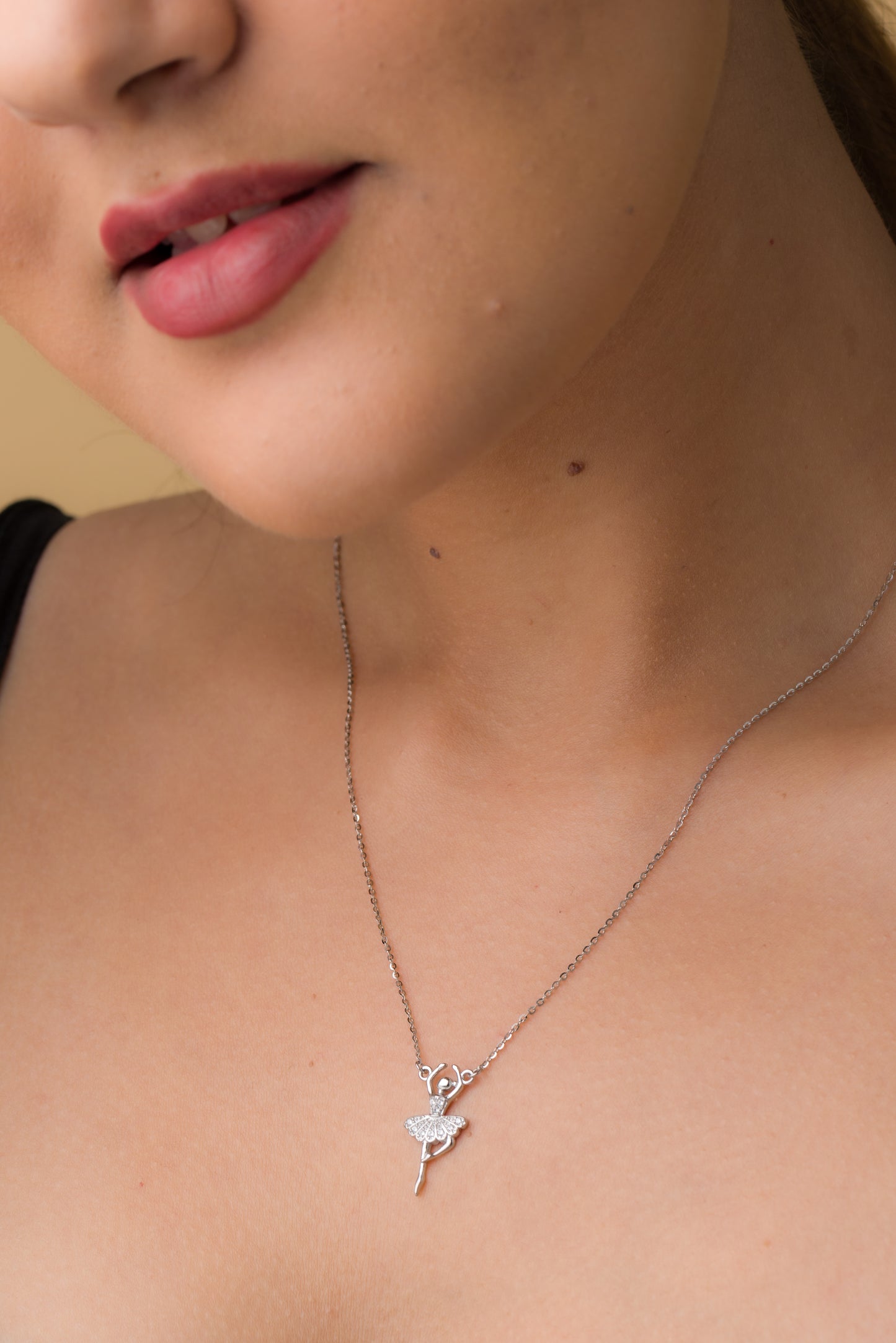 Dancing Ballerina Pendant Chain - 925 Silver