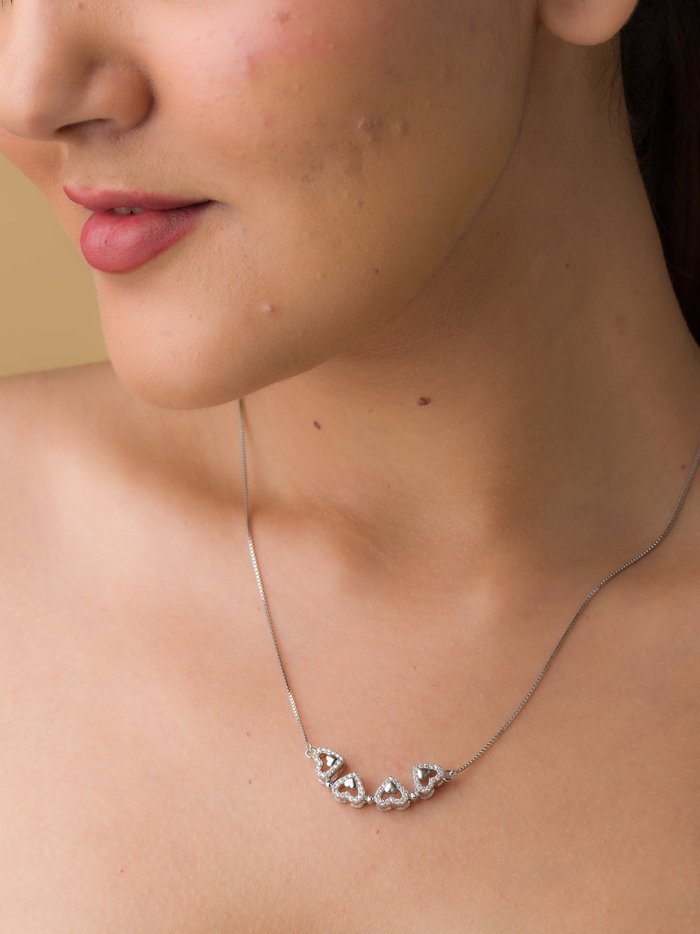 Magnetic Clover Pendant Chain - 925 Silver