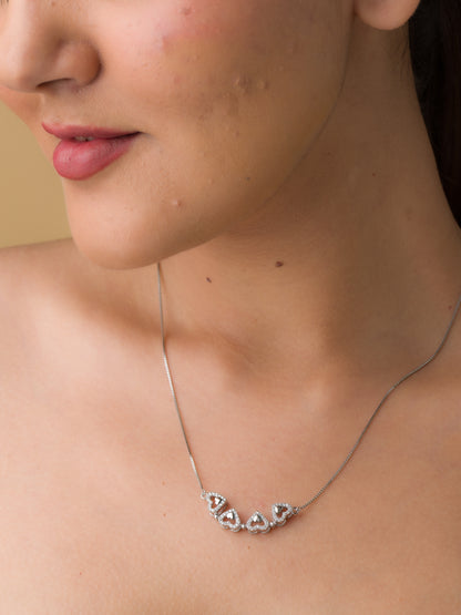 Magnetic Clover Pendant Chain - 925 Silver