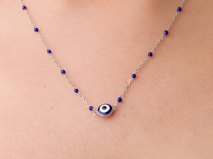 Evil Eye Pendant Chain - 925 Silver
