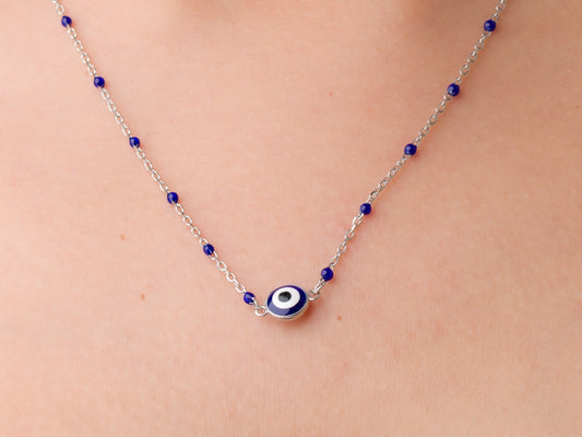 Evil Eye Pendant Chain - 925 Silver