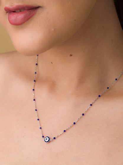 Evil Eye Pendant Chain - 925 Silver