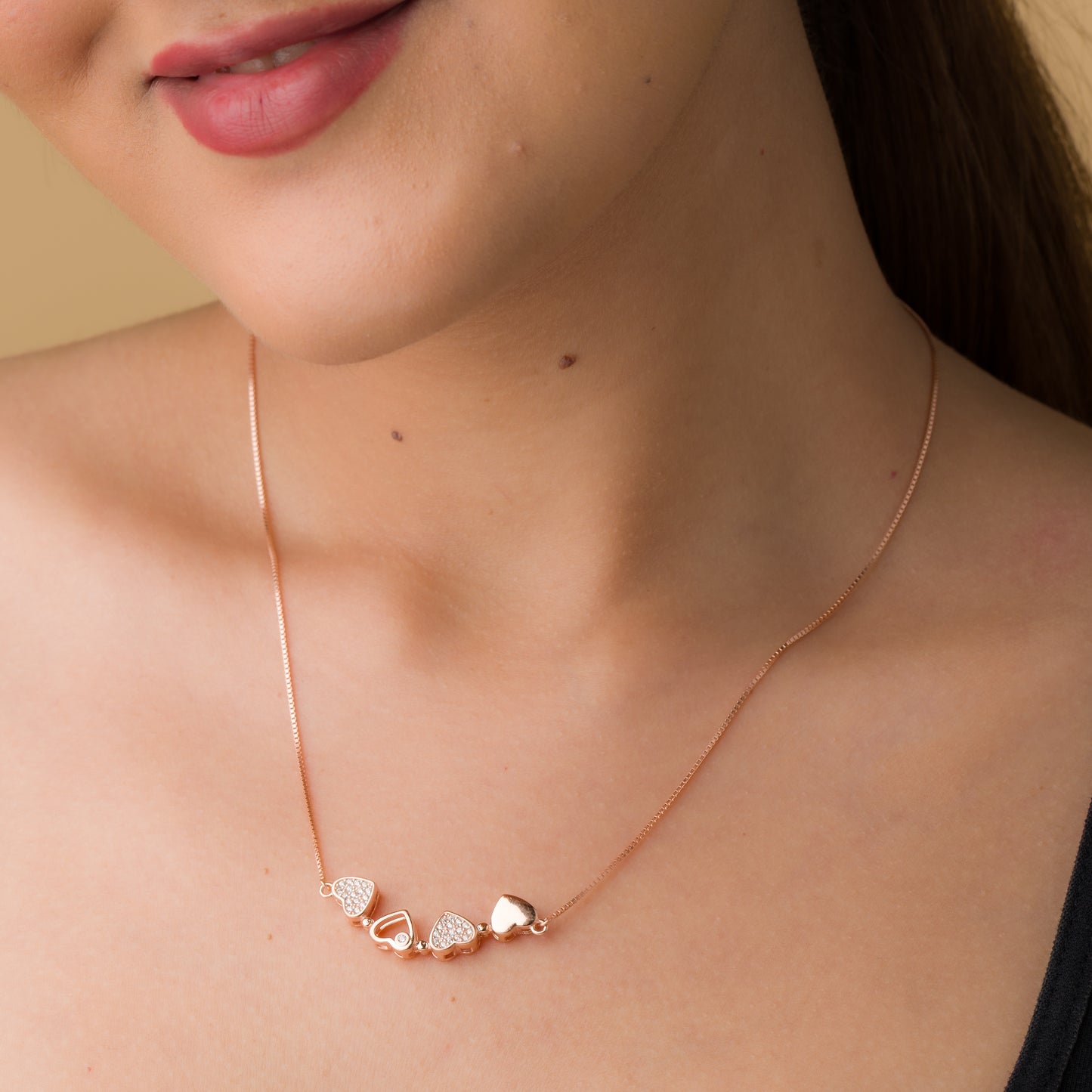 Magnetic Heart Clover Pendant Chain - 925 Silver