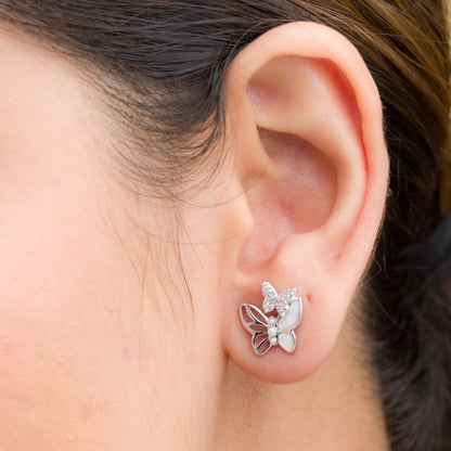 Little Butterflies Stud Earrings - 925 Silver