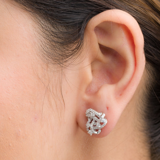 Regal Charm Stud Earrings - 925 Silver