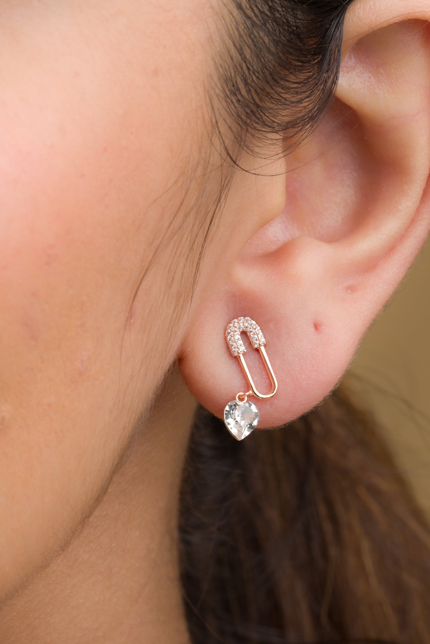 Chain Link ZIrcon Drop Earrings - 925 Silver