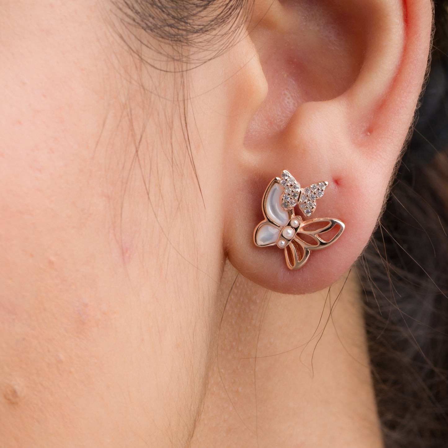 Little Butterflies Stud Earrings - 925 Silver