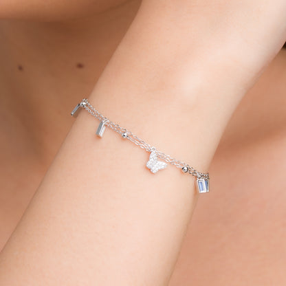 Butterfly Charms Bracelet - 925 Silver