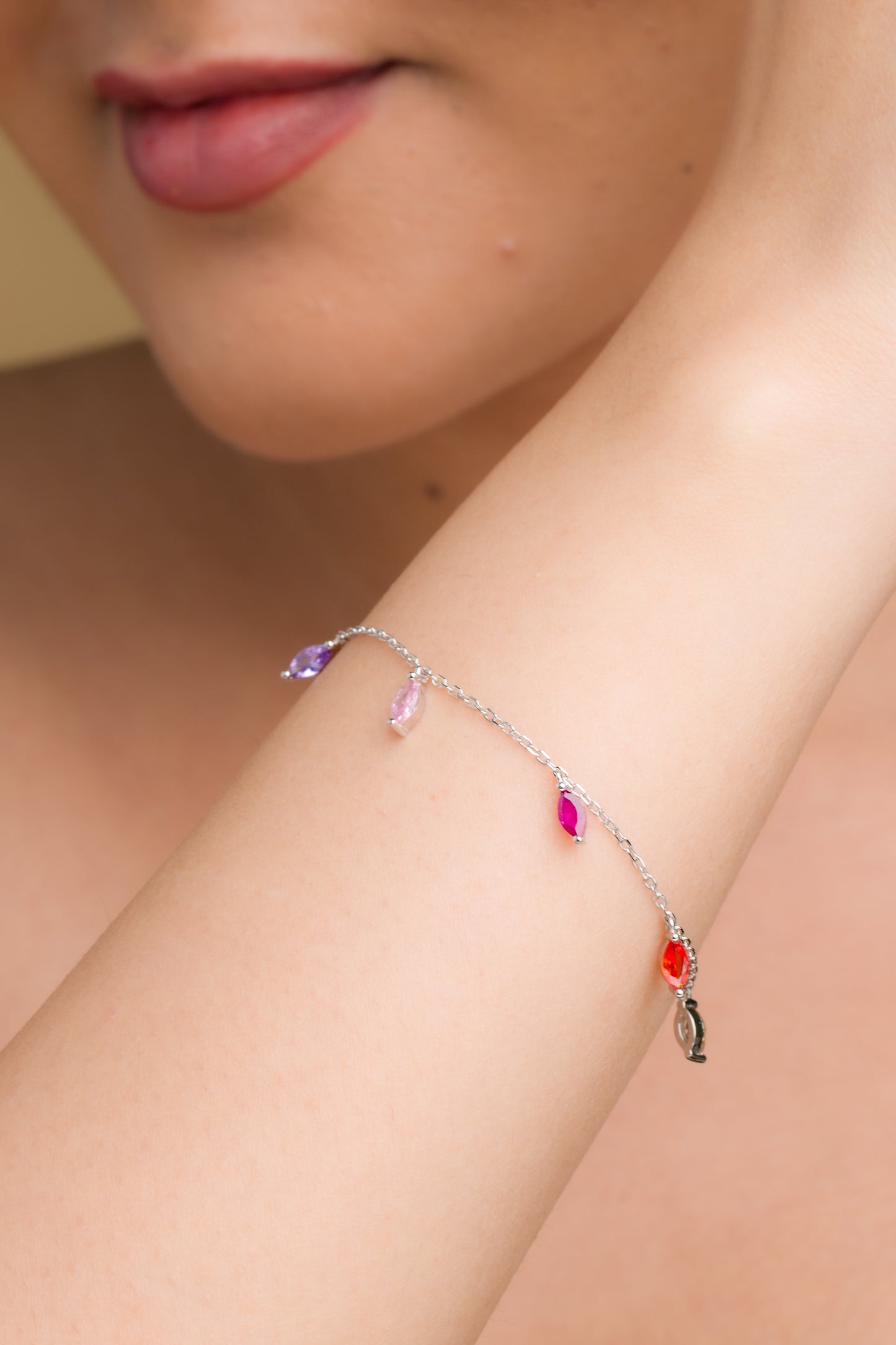 Colorful Charms Bracelet - 925 Silver