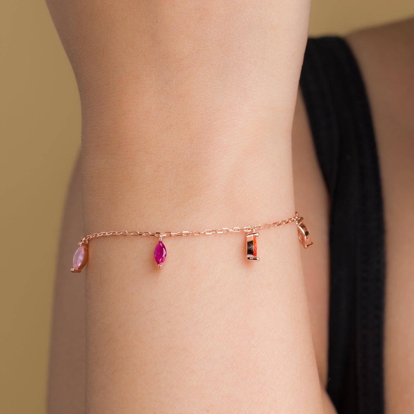Colorful Charms Bracelet - 925 Silver