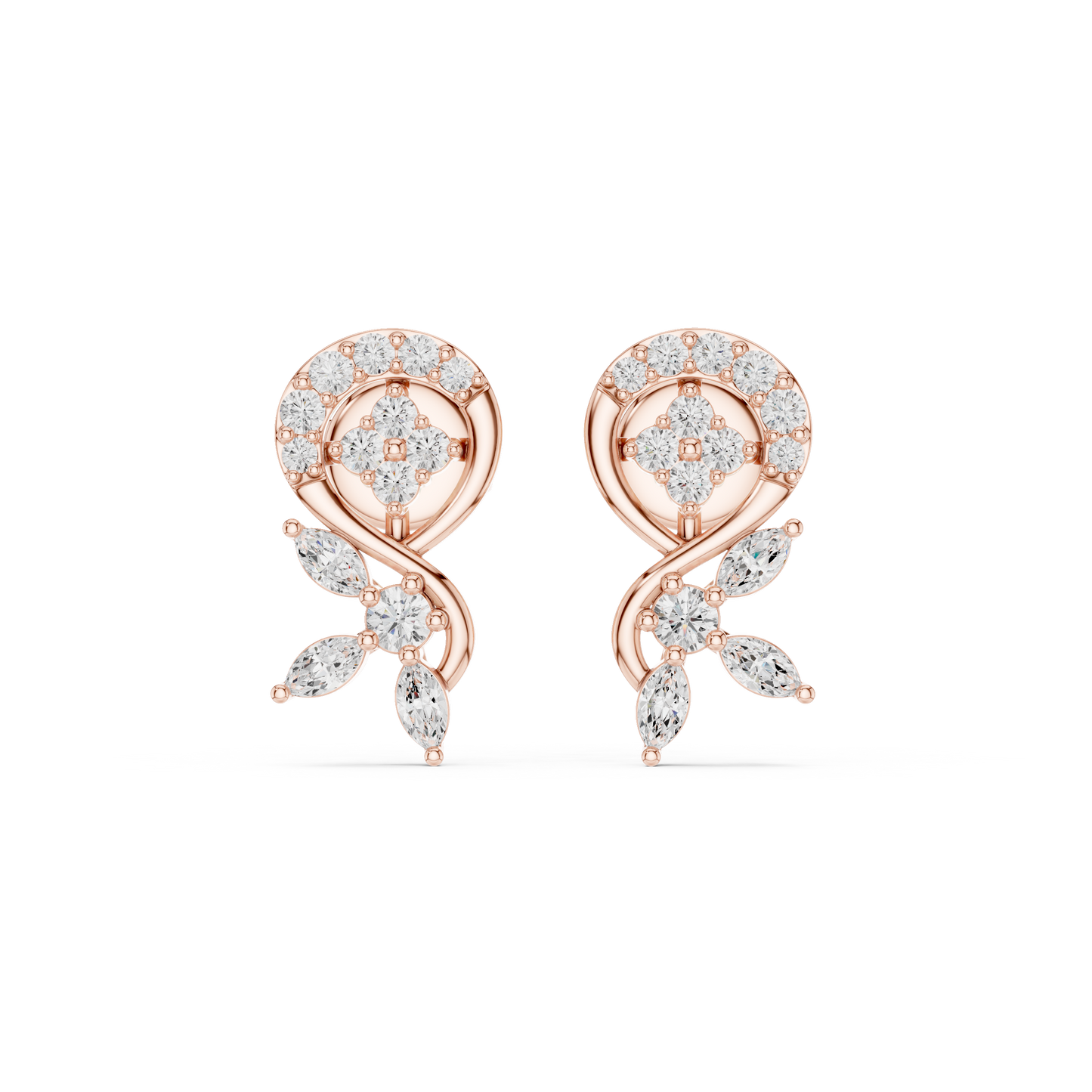 Dazzle Stud Diamond Earrings