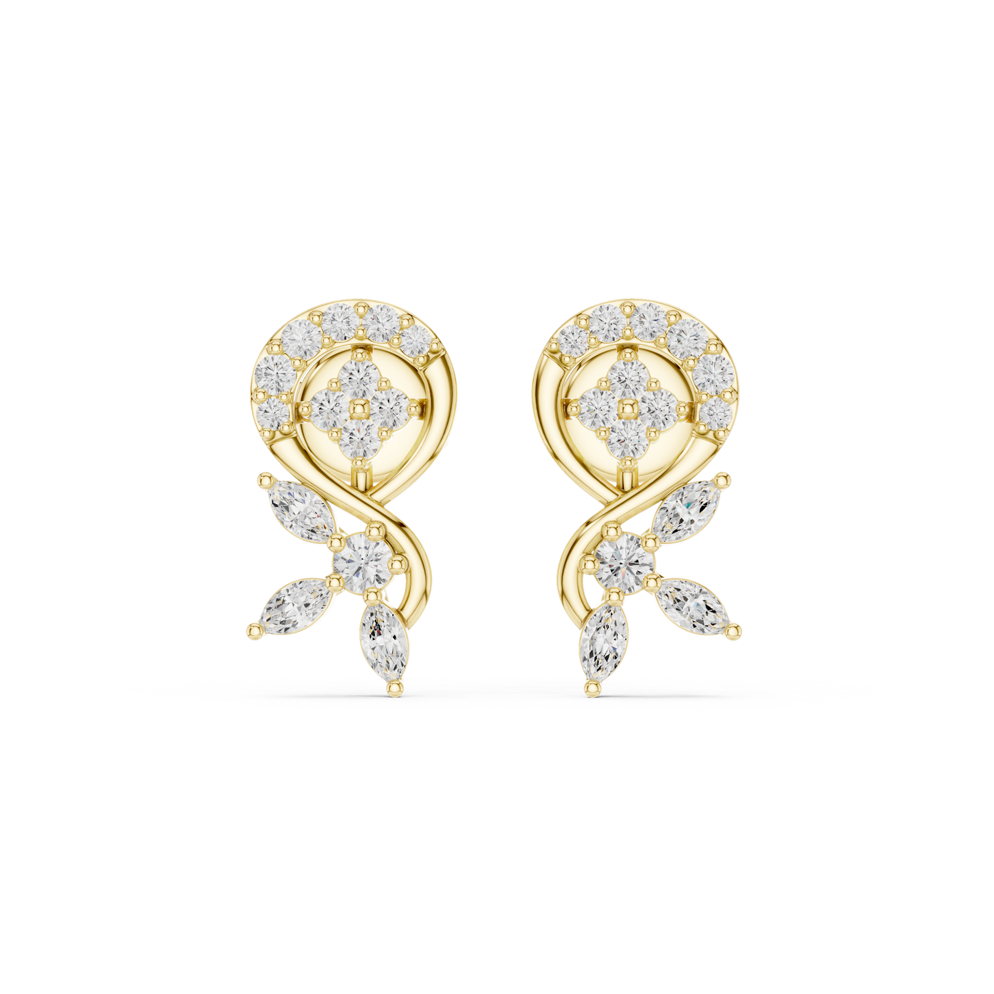 Dazzle Stud Diamond Earrings