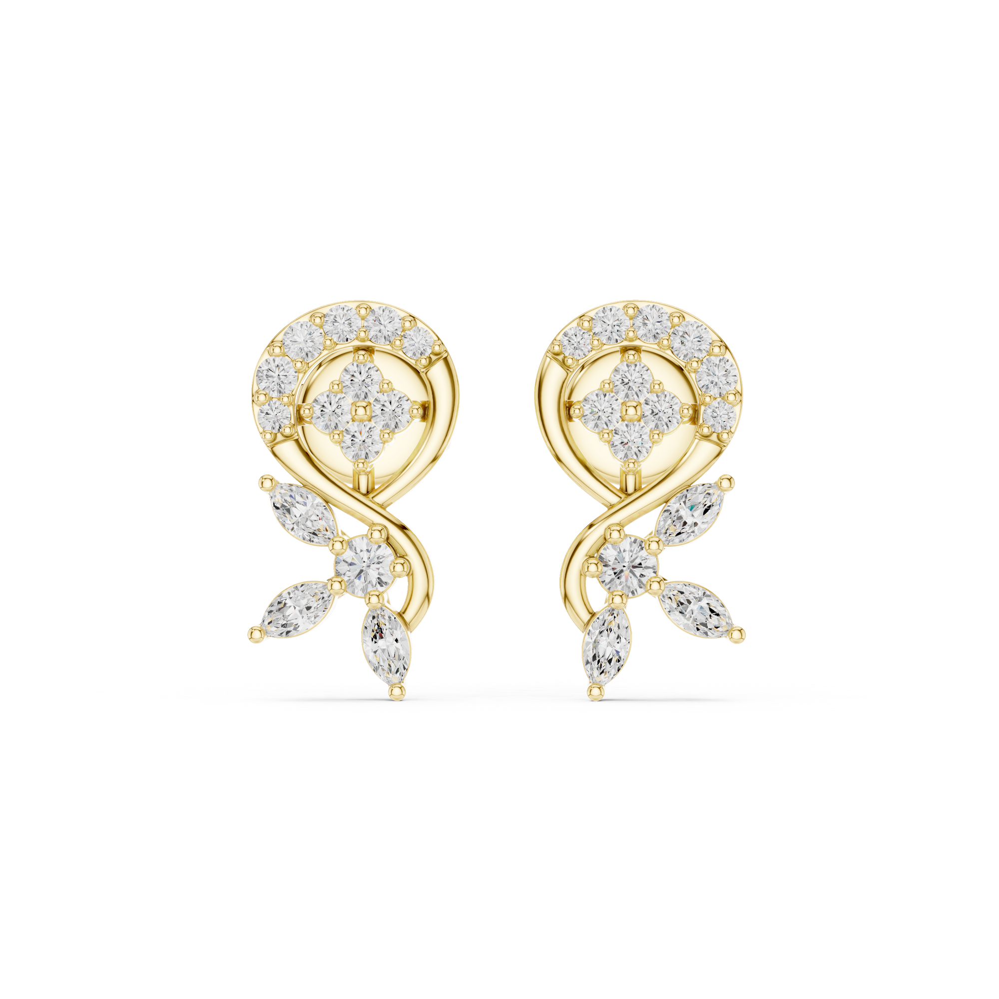 Dazzle Stud Diamond Earrings
