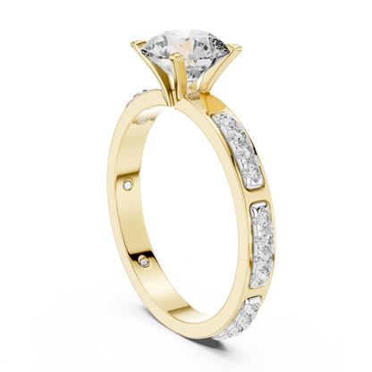Celestia Solitaire Diamond Ring